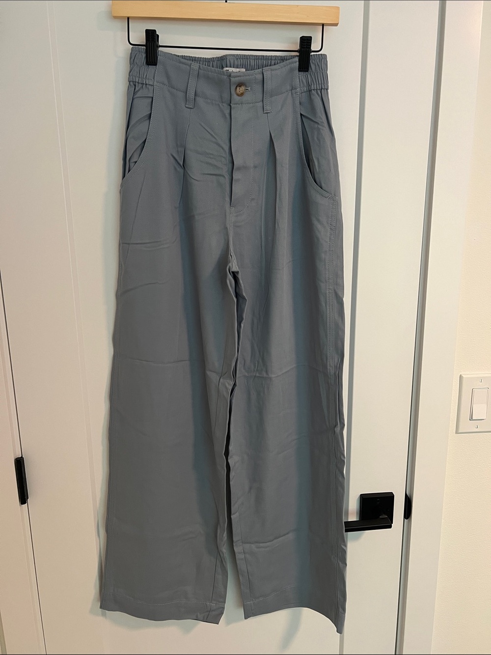 Women’s Madewell Blue Wide Leg Trouser Pants